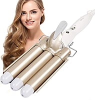 PREMIUM CERAMIC ELECTRIC  3 BARRELS HAIR CURLER
