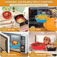 REUSABLE SILICON AIR FRYER  MICROWAVE OVEN  PLATE BIG SIZE