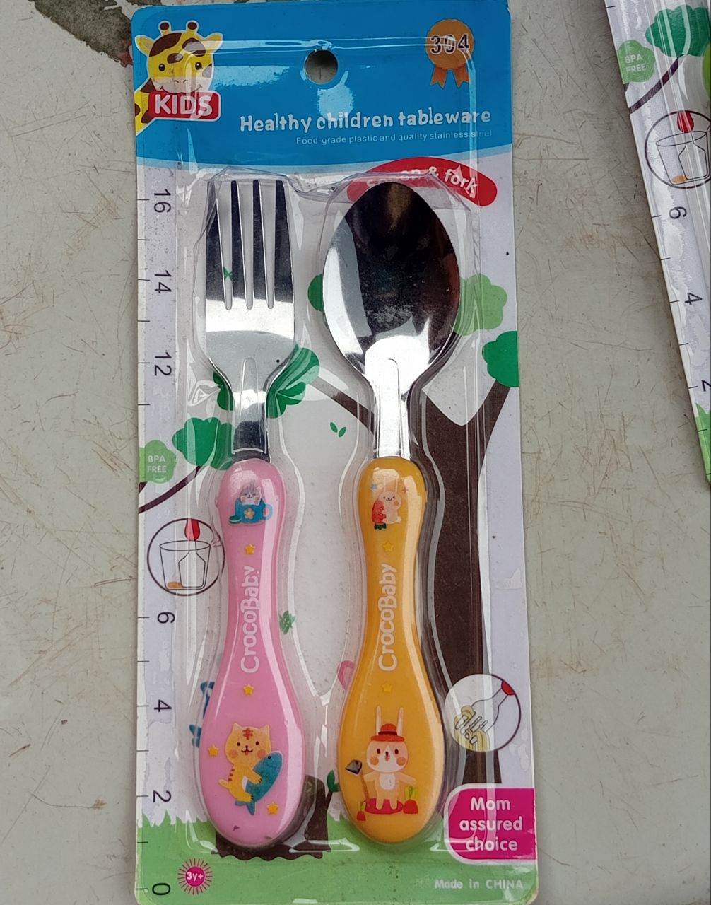 2 PIECES CHILDREN CUTLERY SET 1 SPOON 1 FORK 2 PIECES CHILDREN CUTLERY SET 1 SPOON 1 FORK