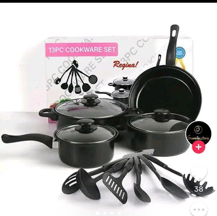 13 PIECES COOKWARE SET SET OF POTS