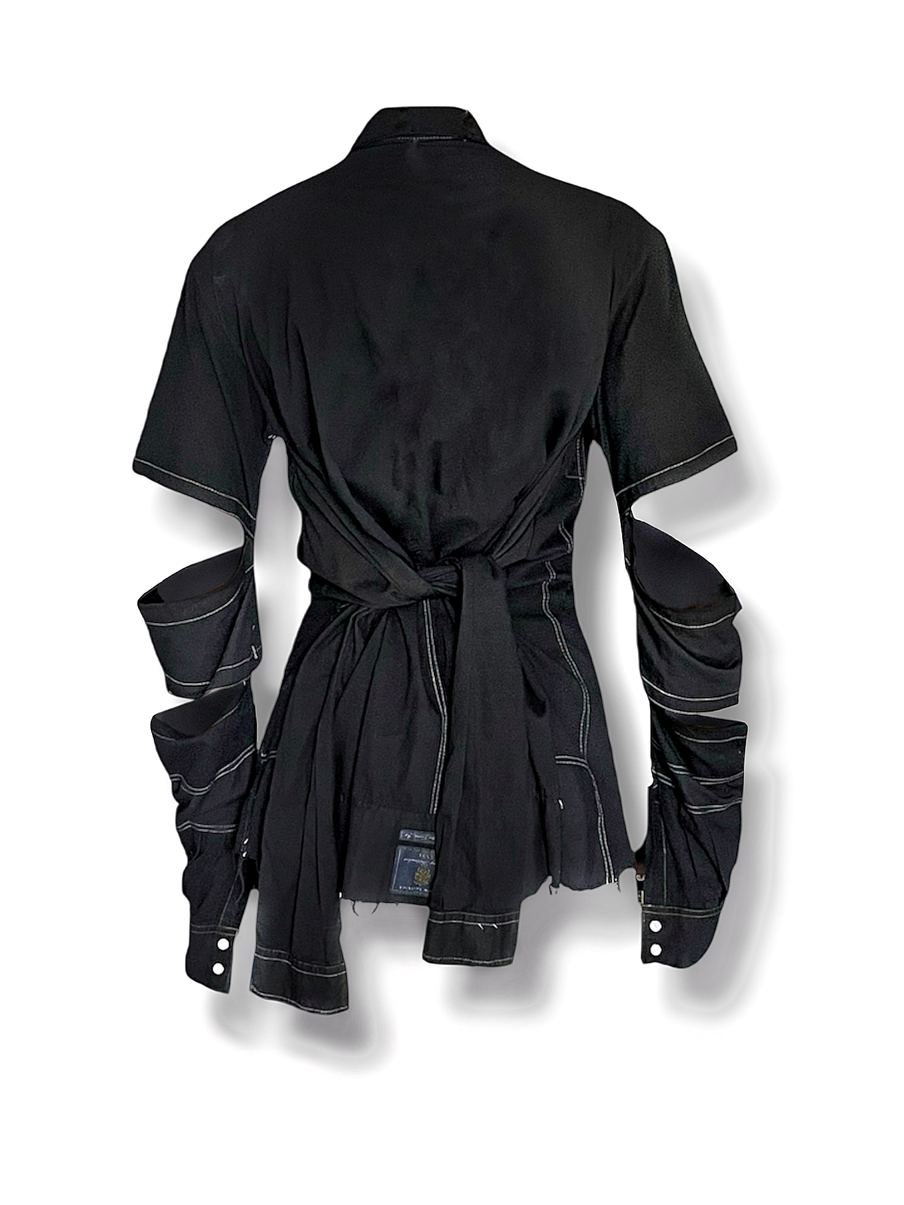 Back Tie Jacket with Double Vented Sleeves Back Tie Jacket with Double Vented Sleeves