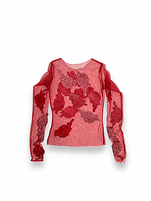 Isi Agu Appliqué Mesh Top Isi Agu Appliqué Mesh Top