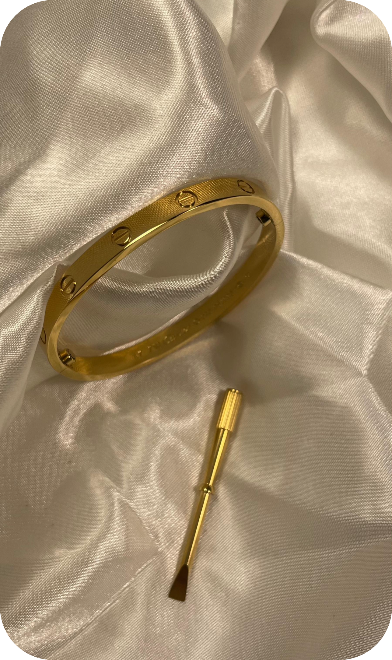 Cartier Gold Brushed Finish Cartier Gold Brushed Finish