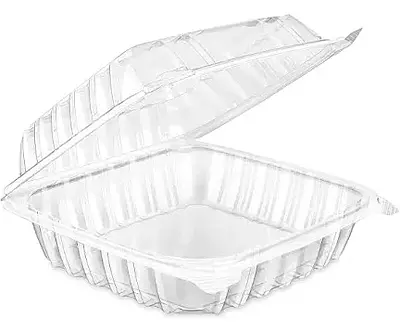 9x9x3 CLEAR HINGED CONTAINER