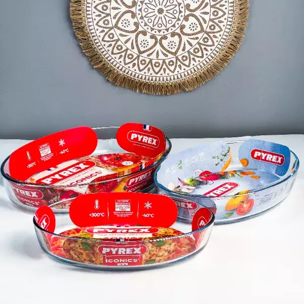 طقم بايركس حراري فرنسي ب 3 احجام