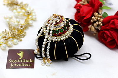 Andal Kondai - Ethnic Indian Kempstones Hair Accessory Andal Kondai - Ethnic Indian Kempstones Hair Accessory