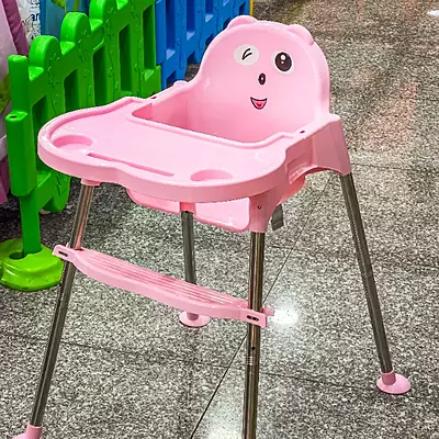 كرسي طعام اطفال لون زهري كرسي طعام اطفال لون زهري