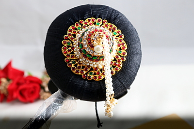 ANDAL KONDAI - Kempstones Mango Pattern Ethnic Hair Accessory ANDAL KONDAI - Kempstones Mango Pattern Ethnic Hair Accessory