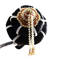 Andal Kondai - Kempstones Hair Accessory for Bridal/Bharathanatyam &