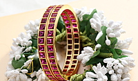 Bangles|One Gram Gold Finish|Copper|CZ/Zircon|AD Stones| Premium Quality| Repolishable - Pair of Two