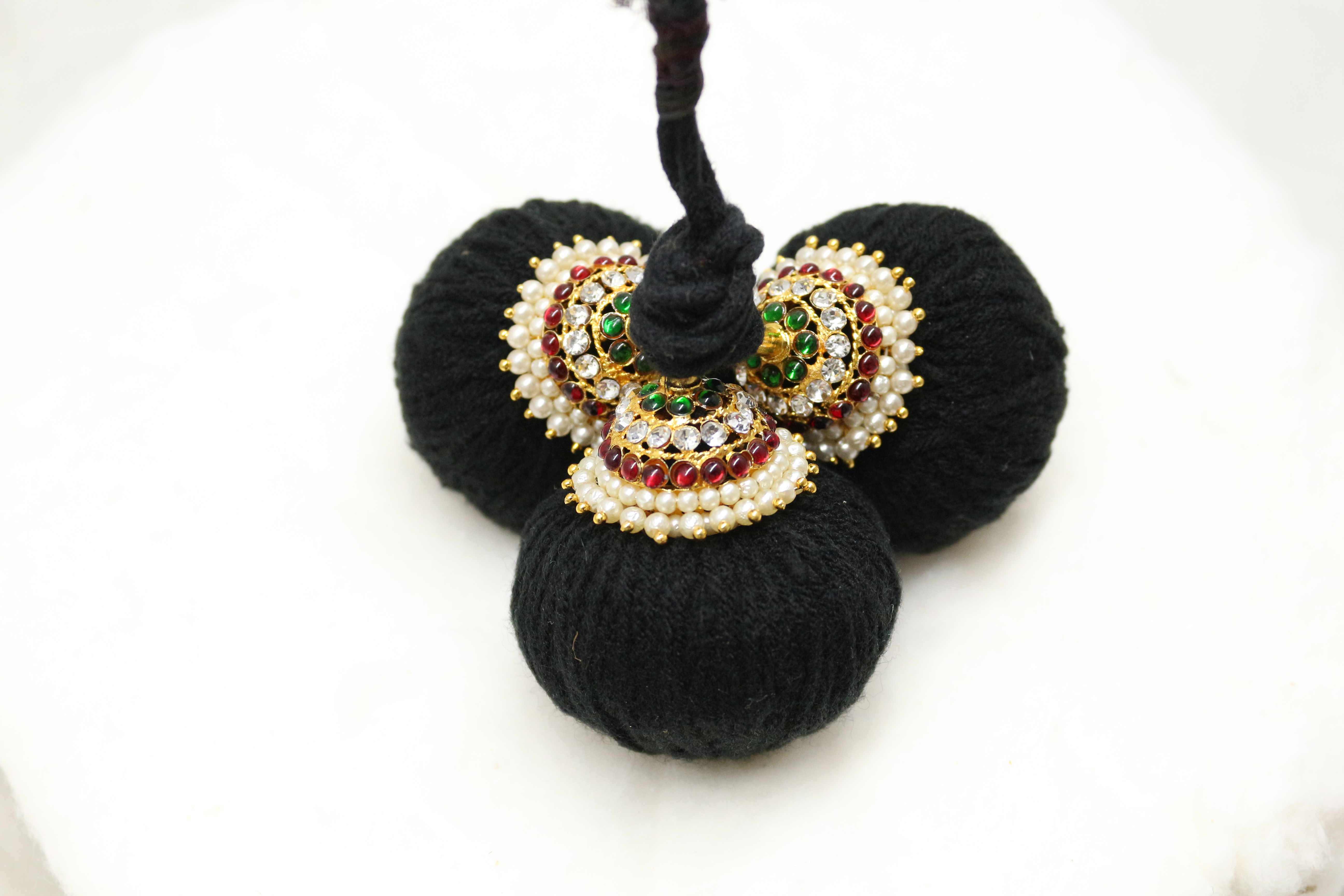 Traditional Temple Kunchalam Hair Accessory – Kempstone Bridal Kunjala | Classical Dance Ornament
