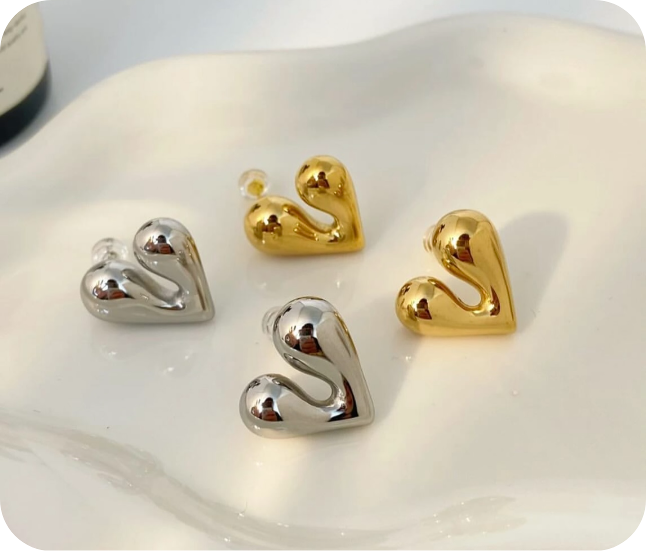 Chunky Hearts Silver