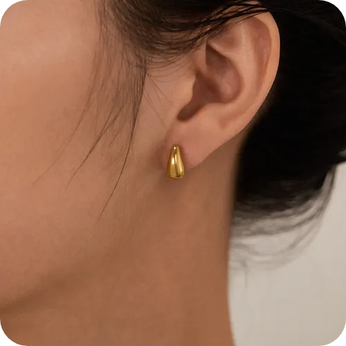 Bottega Earrings Gold Mini