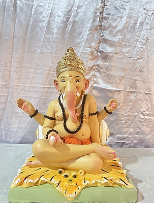 Swami Ganpati | POP Ganpati | 21 Inhes Height | MROA-0003-POP-21-SWAMI-PROA-DNOA