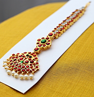 Temple Jewellery - Nethi Chutty/Maang Tikka for Bharathanatyam/Classical Performances/Bridal