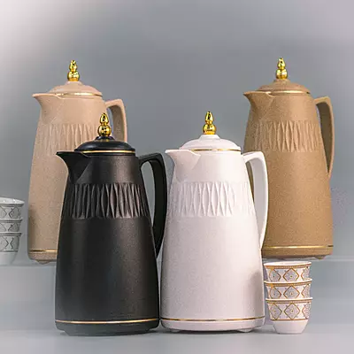 دلة قهوة سادة 1 لتر عدة الوان