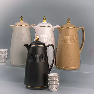 دلة قهوة سادة 1 لتر عدة الوان