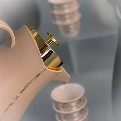 دلة قهوة سادة فاخرة واحد  لتر عدة الوان