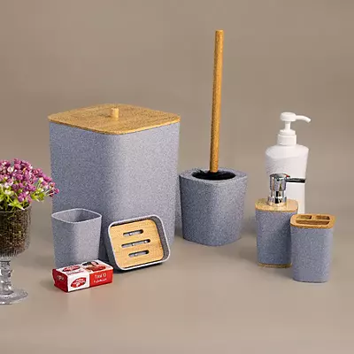 طقم حمام 6 قطع لون سكني