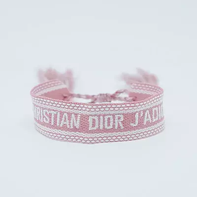 Christian Dior Knitted Bracelet Pink