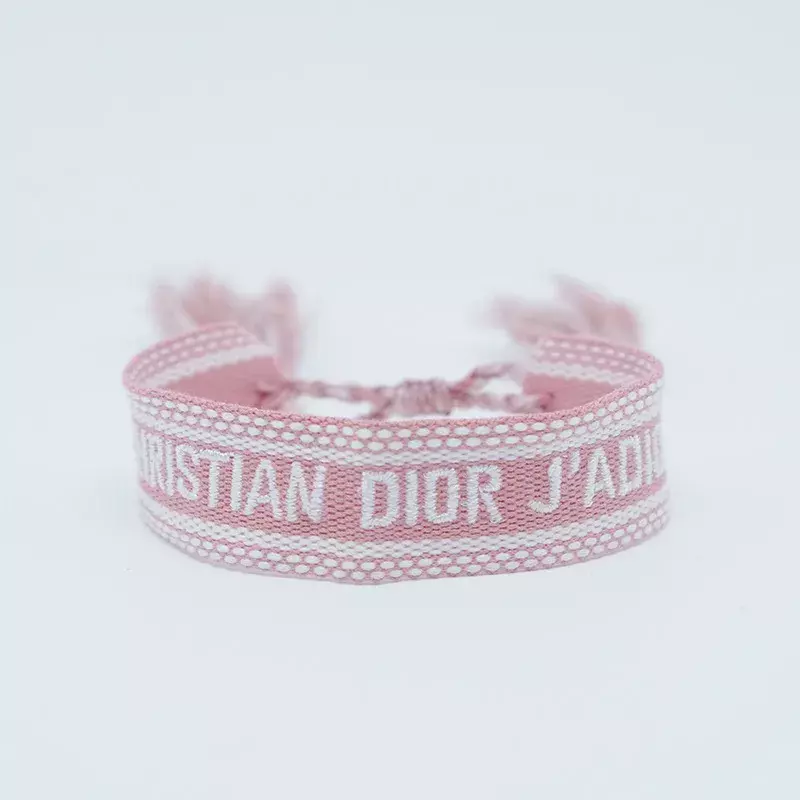 Christian Dior Knitted Bracelet Pink