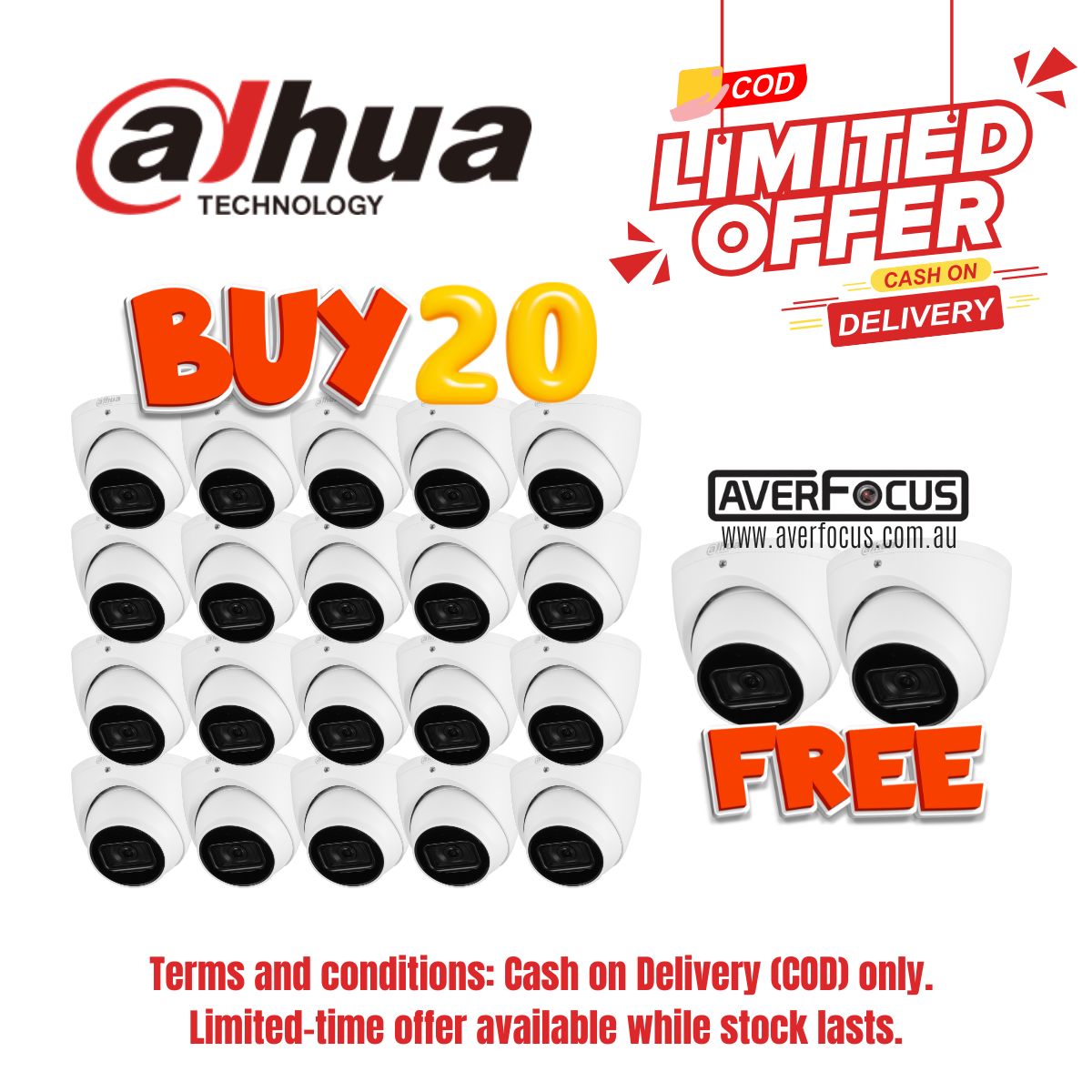 [COD only]Dahua 6MP IR WizSense Turret(HDW3666EMPS 20 PCS PACK)