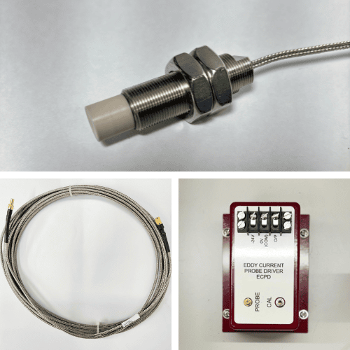 IRD401 - Eddy Current Probe Set - Probe, Extension Cable and Driver, 8V/mm, -24V Supply, Panel Mount, 8mm tip dia, M10x1 body, 9m system length IRD401 - Eddy Current Probe Set - Probe, Extension Cable and Driver, 8V/mm, -24V Supply, Panel Mount, 8mm tip dia, M10x1 body, 9m system length