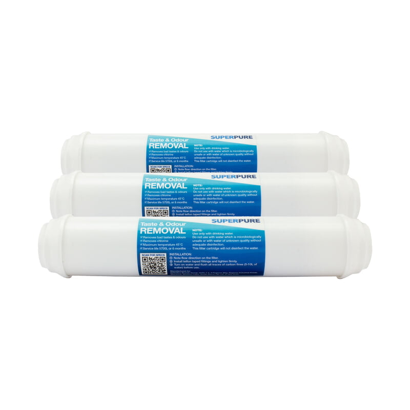 Inline Activated Carbon Filter Element (T33) - (3 Pack) Inline Activated Carbon Filter Element (T33) - (3 Pack)