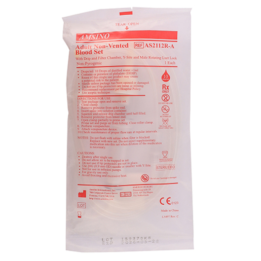 IV Blood Administration Set – 10 Drop Amsino