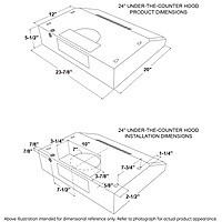 GE® JVX3240SJSS 24" Under The Cabinet Hood