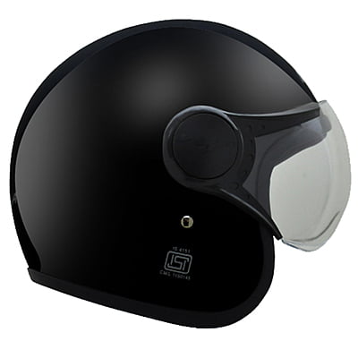 VEGA JET W/VISOR BLACK C/V (L)