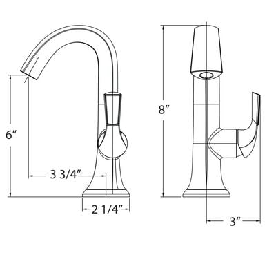 Single Handle Bathroom Faucet- PVD Satin Nickel Single Handle Bathroom Faucet- PVD Satin Nickel