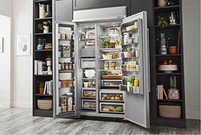 KitchenAid 48" Stainless Built-in Side-by-Side Refrigerator