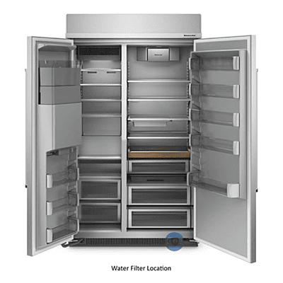 KitchenAid 48" Stainless Built-in Side-by-Side Refrigerator