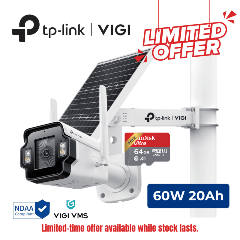 VIGI 4G Bullet Camera Solar Kit, 60W-20AH VIGI 4G Bullet Camera Solar Kit, 60W-20AH