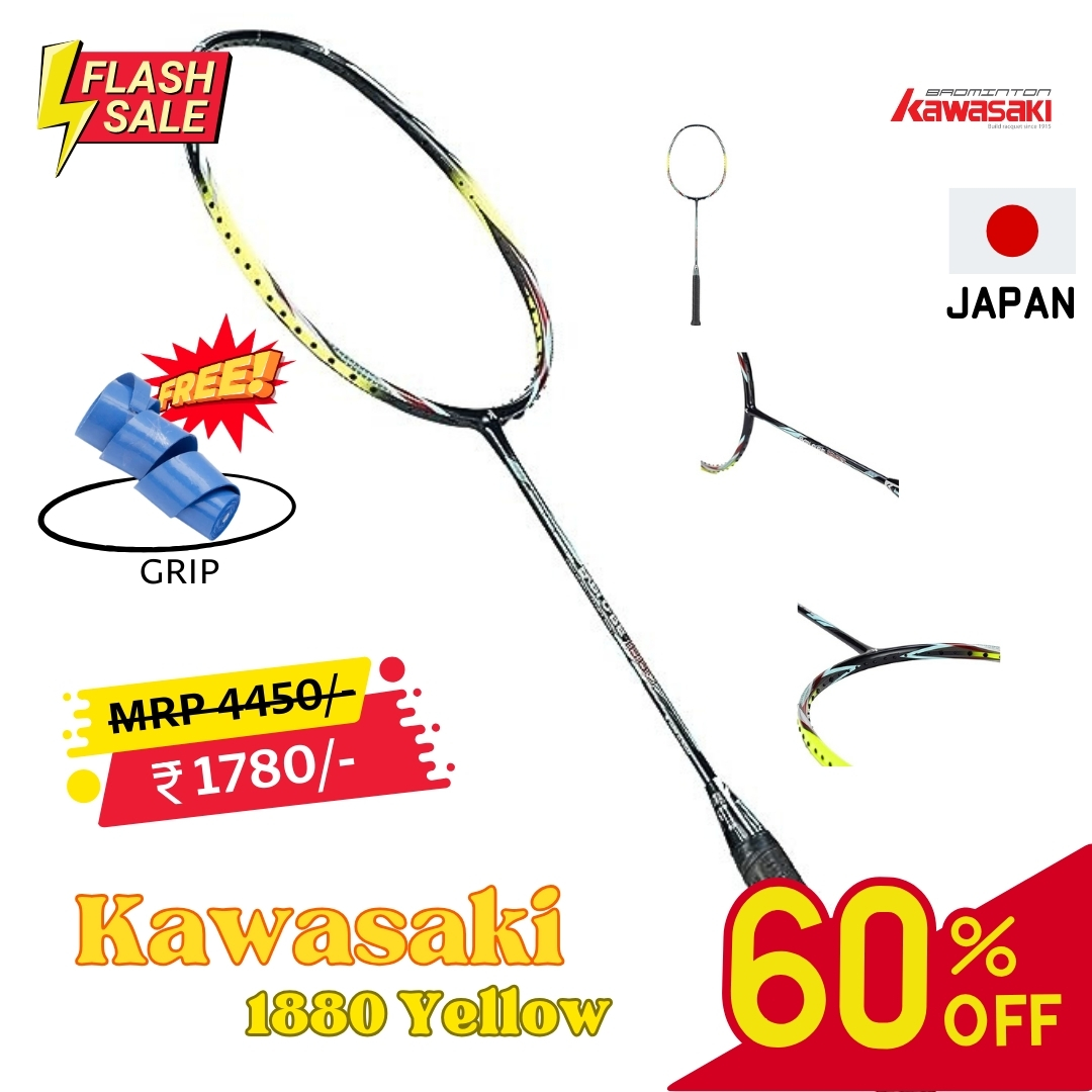 Kawasaki Explore-1880 YELLOW Badminton Racquet