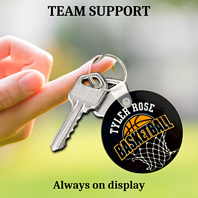 2" Round Key Ring – Tyler Rose Special Olympics Basketball Fundraiser show support 2" Round Key Ring – Tyler Rose Special Olympics Basketball Fundraiser show support