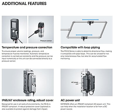 Keyence Gas Flow Meter FD-G Series (FD-G25, FD-G50, FD-G125, FD-G200) Keyence Gas Flow Meter FD-G Series (FD-G25, FD-G50, FD-G125, FD-G200)