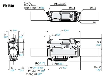 Keyence Clamp-On Liquid Flow Meter FD-R Series