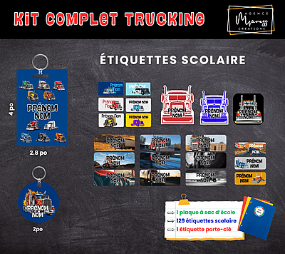 Étiquettes thématique Trucking Étiquettes thématique Trucking