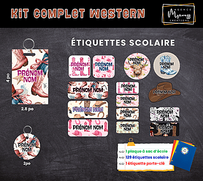 Étiquettes thématique Western Girly