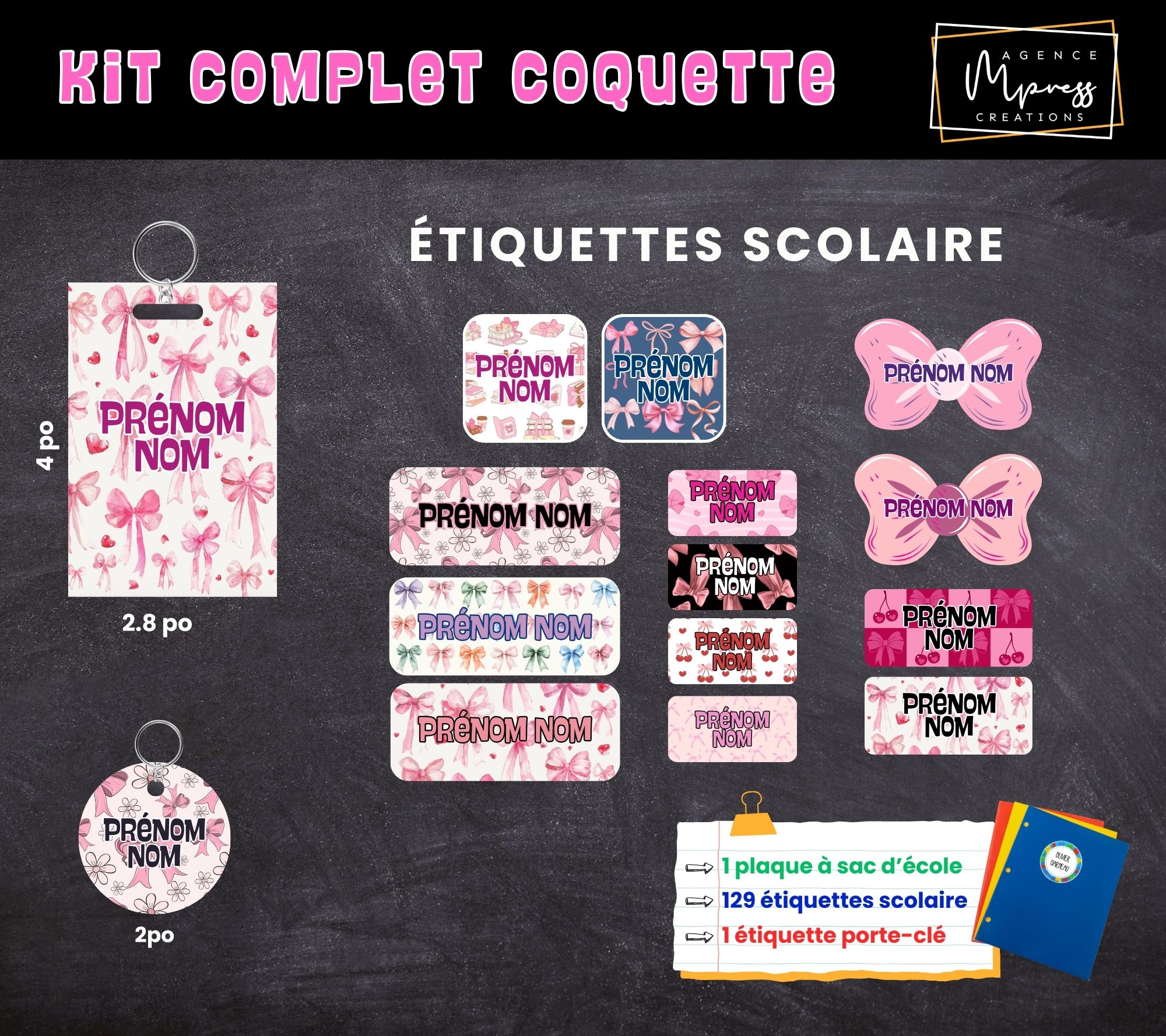 Étiquettes thématique Coquette Girly