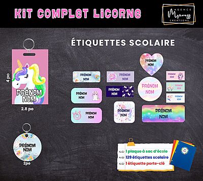 Étiquettes thématique Licorne