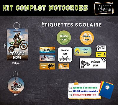 Étiquettes thématique Motocross Étiquettes thématique Motocross