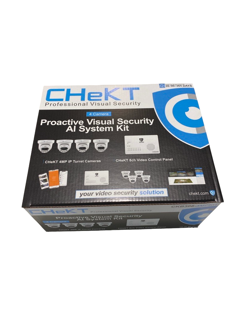 CHeKT Visual Security System 4 Camera Kit (4MP)