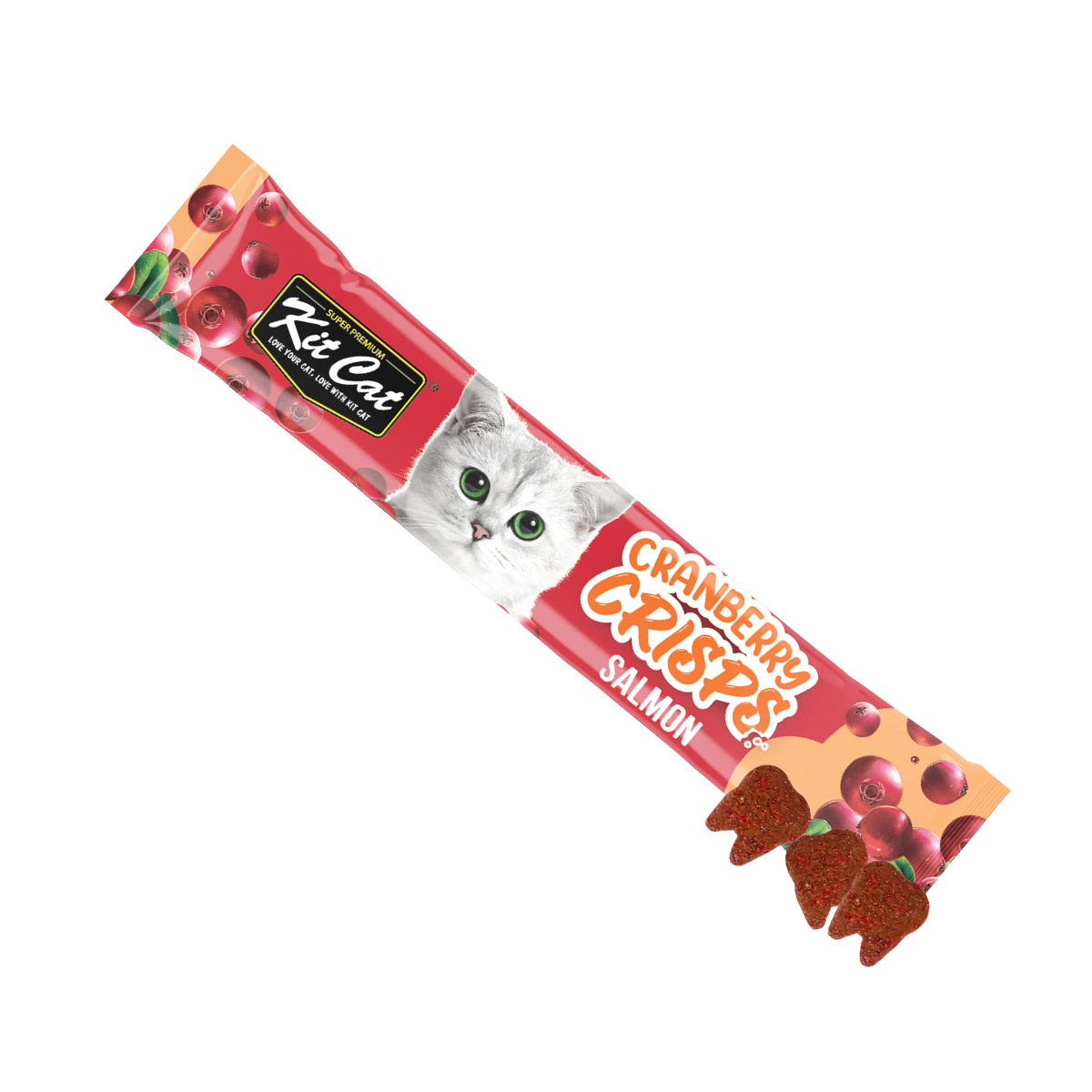 Kit Cat Cranberry Crisps Salmon 20g Kit Cat Cranberry Crisps Salmon 20g