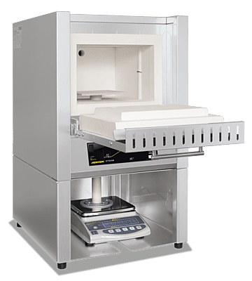 Muffle Furnace incl. Scale and Software for Determination of Combustion Loss