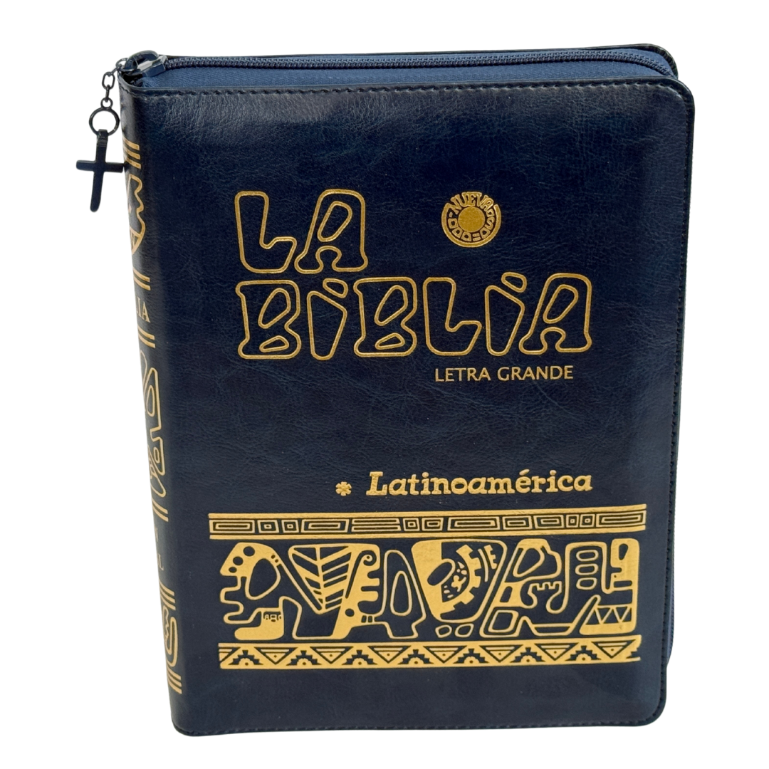 La Biblia Latinoamérica de Lujo Azúl / Letra Grande / Imitación piel / Cierre e Índice - Caja de 16 unidades La Biblia Latinoamérica de Lujo Azúl / Letra Grande / Imitación piel / Cierre e Índice - Caja de 16 unidades