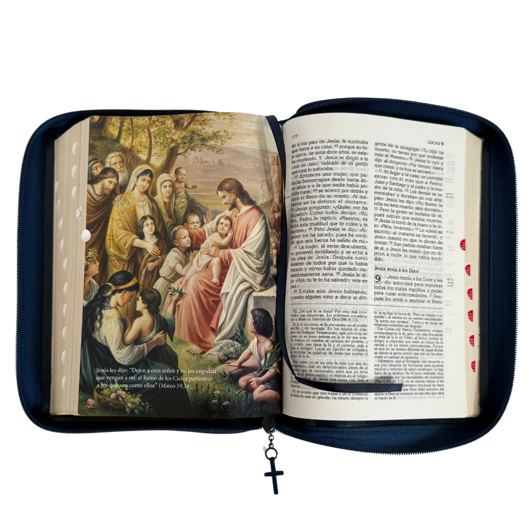 La Biblia Latinoamérica de Lujo Azul, Letra Grande, Imitación piel, Cierre e Índice. La Biblia Latinoamérica de Lujo Azul, Letra Grande, Imitación piel, Cierre e Índice.