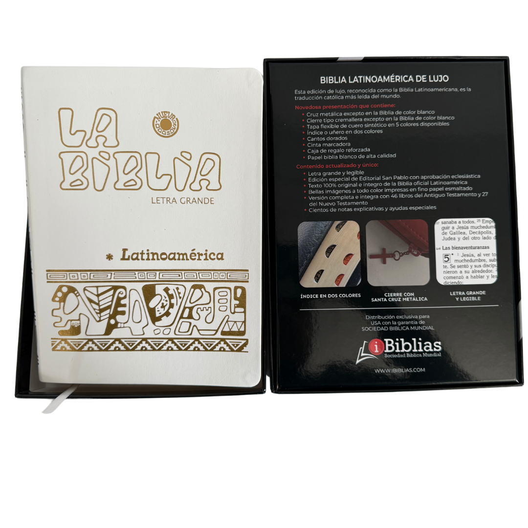 La Biblia Latinoamérica de Lujo Blanca, Letra Grande, Imitación piel La Biblia Latinoamérica de Lujo Blanca, Letra Grande, Imitación piel